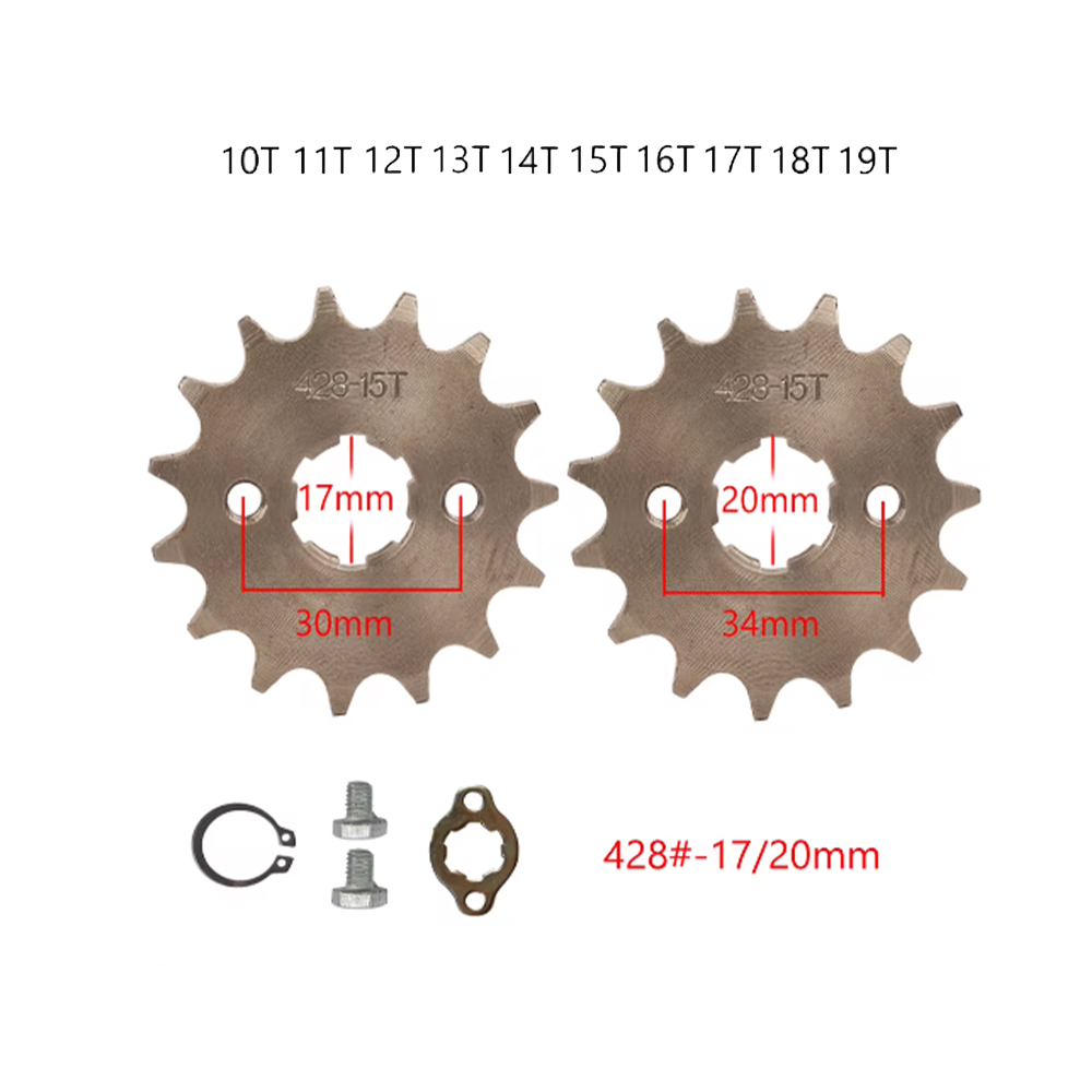 Piñón de motor delantero 17 20 - 428 Chain reseña y precio